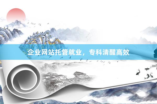 企业网站托管就业，专科清醒高效
